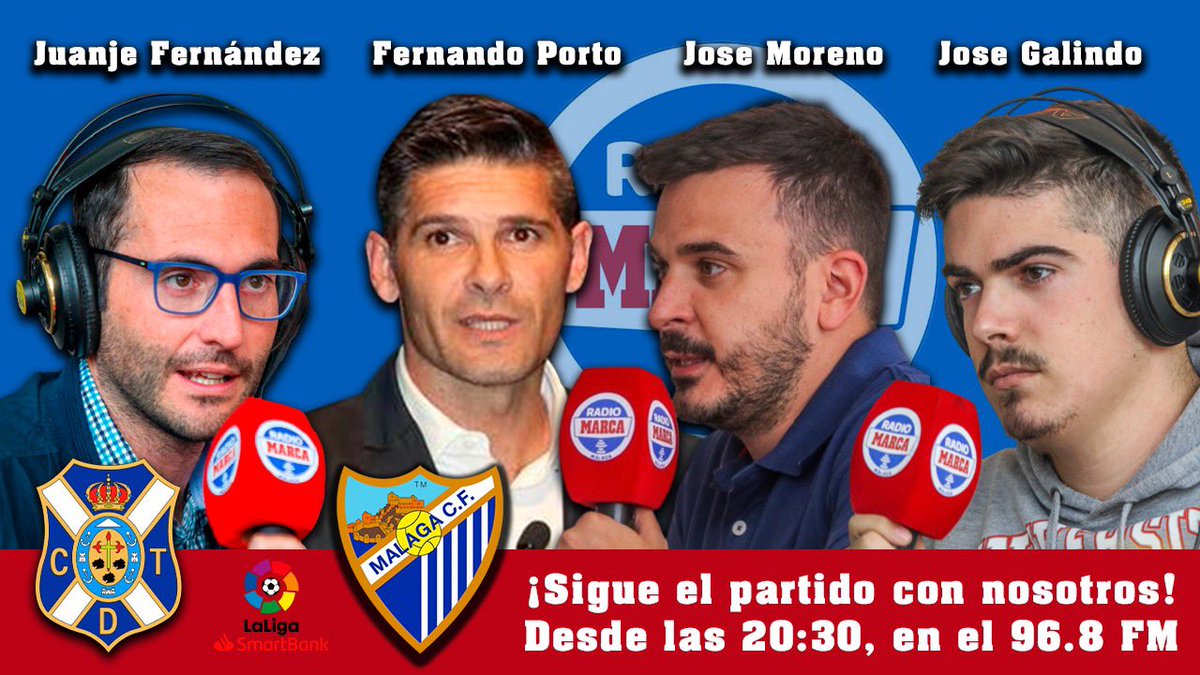 🎙️🚨 Hoy vamos a cantar CHICHARROS del Málaga en Tenerife.

✅➡️ Con la narración de <a href="/JuanjeFernandez/">Jᴜᴀɴᴊᴇ Fᴇʀɴᴀ́ɴᴅᴇᴢ R.</a> y la dirección de <a href="/Jose__Moreno/">Jose Moreno</a>. Los comentarios de <a href="/_JoseGalindo/">Jose Galindo 🎙</a> y el profe <a href="/fernandoporto00/">fernando porto</a>.

📻💻📲 96.8FM, app y web. Desde las 20:30 horas