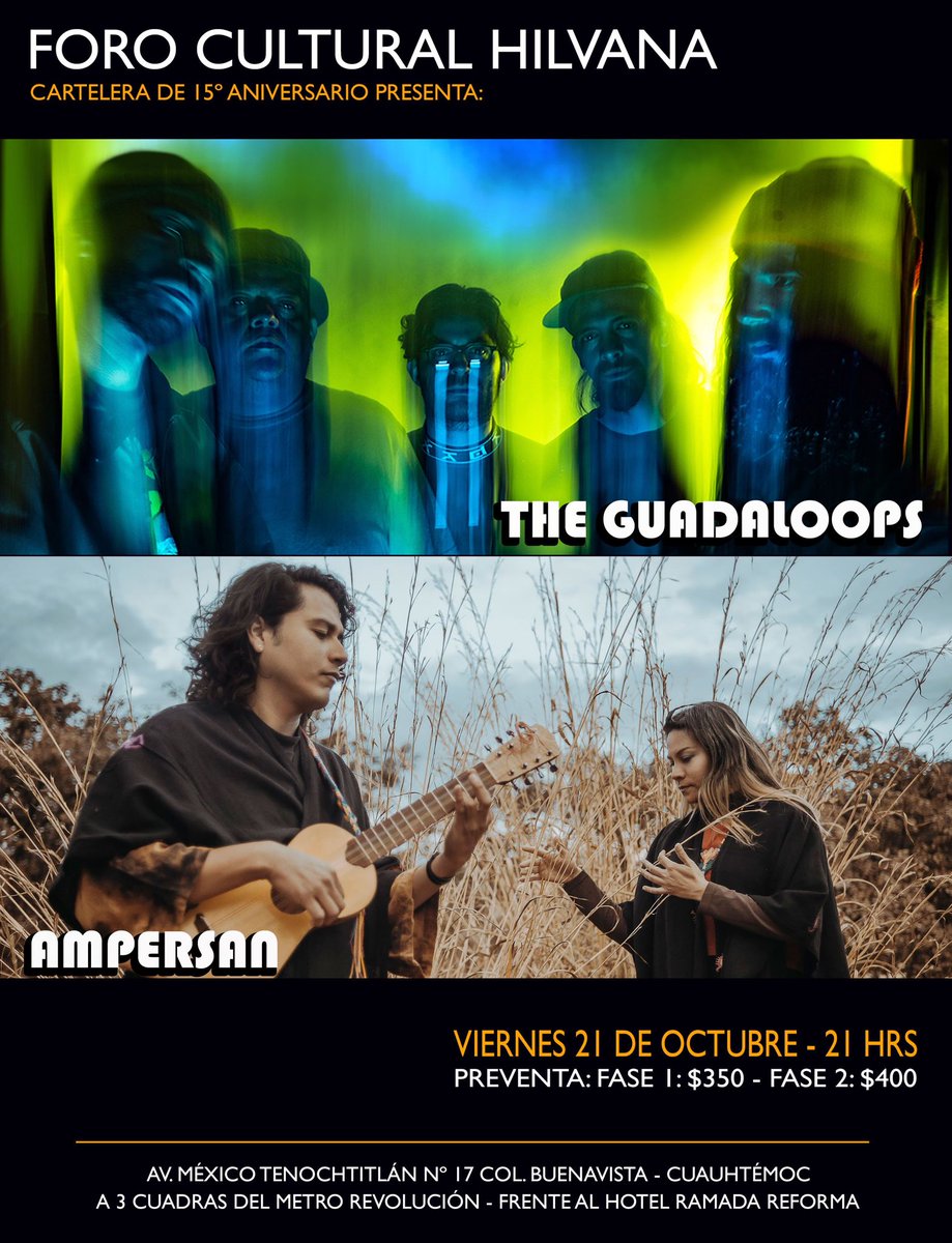 Octubre 21 #CDMX <a href="/FCHilvana/">Foro ★ Hilvana</a> 
Preventa. the-guadaloops-ampersan.boletia.com