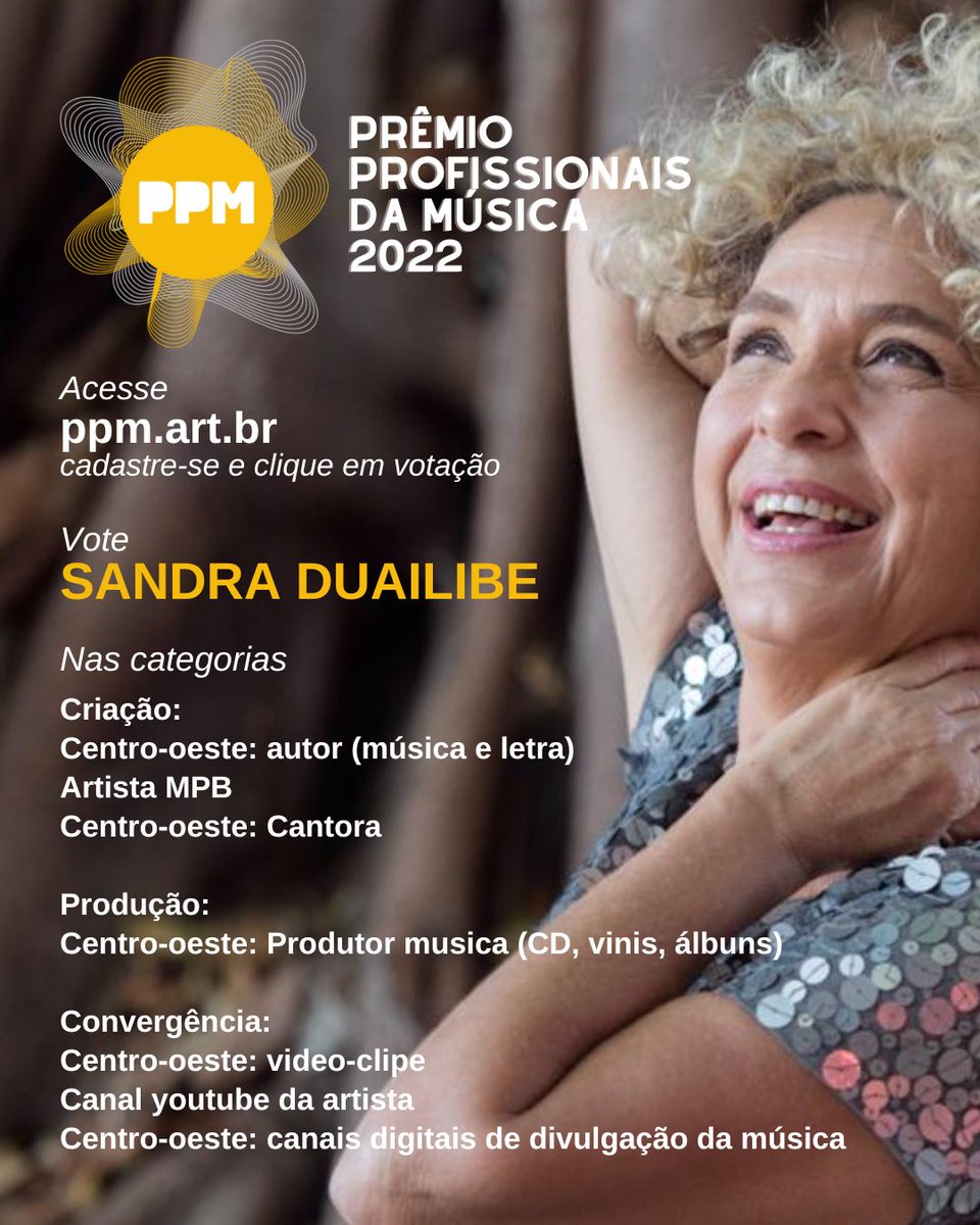 sandraduailibe's tweet photo. Conto com o seu voto!

Acesse https://t.co/jxTjyOTnVJ, faça um breve cadastro, clique em votação.

Gratidão ☺️🙏🏽

__
@premiopm #premiopm #ppm2022 https://t.co/swkbfkTJ7I