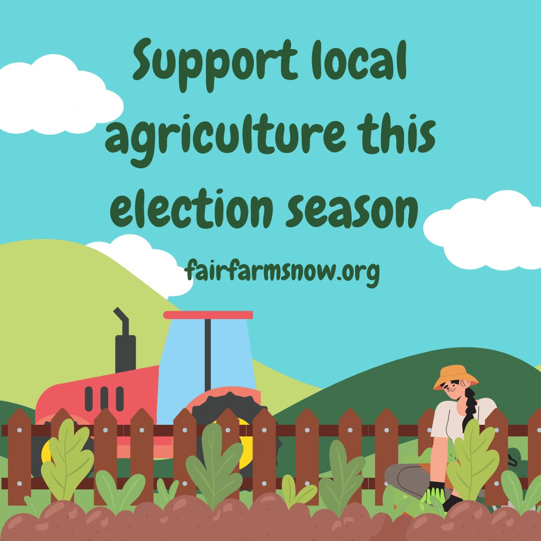 Elected officials need to know voters care about their local agriculture and will hold them accountable. Check your voter registration status or register to vote today - vote411.org #VoteForFairFarms