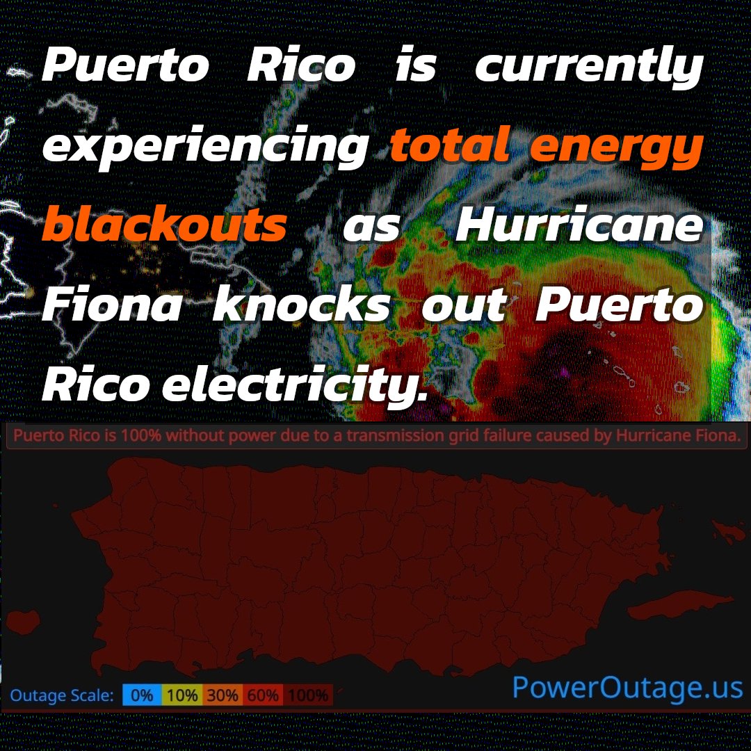 wepowertx's tweet photo. Puerto Rico is in a Crisis. The people of Puerto Rico are once again facing blackouts, flooding, and infrastructure breakdown similar to Hurricane Maria. https://t.co/VDH1TvF9Sn