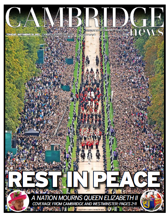 Tuesday's Cambridge News front page #TomorrowsPapersToday