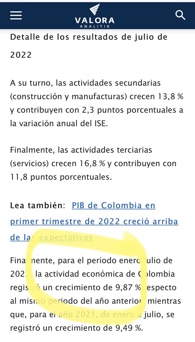 jrestrp's tweet photo. Bien por Colombia 🇨🇴!!.Buen comportamiento de actividad económica (ISE) en primeros 7 meses del 2022.Economía CRECE al 9,87%, se logra cerca del 100% empleo que se tenia antes de pandemia y muy buen comportamiento en industria, comercio y servicios. Senda para seguir caminando!! https://t.co/YGbhd76dit