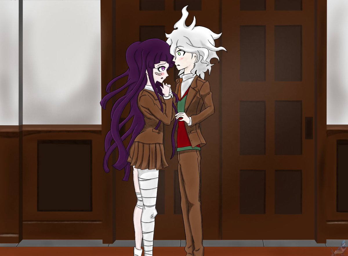 TLBBluejay's tweet photo. Oops... They walked into each other..  🤭

#Danganronpa
#DanganronpaAnime
#DanganronpaFanart
#DanganronpaDespairArc
#DespairArc
#NagitoKomaeda
#MikanTsumiki
#NagitoxMikan
#MikanxNagito
#KomaedaxTsumiki
#TsumikixKomaeda
#Komamiki
#Tsumaeda
#NagiKan
#ShippingArt
#Funimation
#Anime https://t.co/sBpokZpCkH
