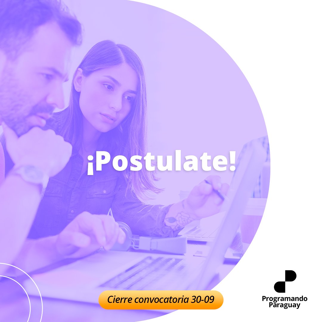 Miticpy's tweet photo. #InterésTecnológico | ¡Sé parte del futuro, capacitate en tecnología! 🚀

Aprovechá esta oportunidad de #ProgramandoParaguay que ofrece becas para aprender programación web y trabajar en un sector de alta demanda.

Postulá en: https://t.co/tanpSNXDuH

✅ https://t.co/LO6R3ksi9y https://t.co/dxUTuXP6TJ