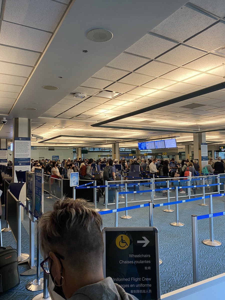 EntwistlePhoto's tweet photo. Missed my flight at @yvrairport this morning thanks to the most insane security line I have ever encountered. 2:15 to get through security and customs… what is going on?? #vancouver #yvr #airportdelays #yvrnews https://t.co/BQ6T5osiUQ