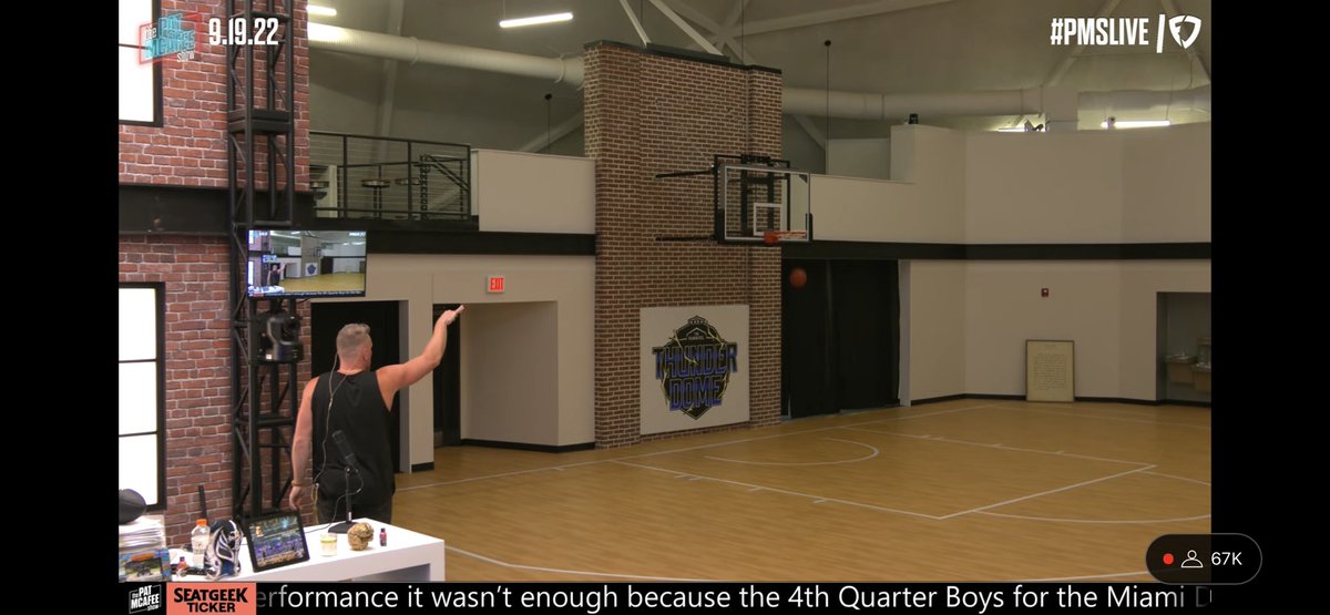 meetgerard's tweet photo. Pat with the first shot attempt in the new thunderdome.. and it goes DAHHNN @PatMcAfeeShow @tyschmit @ToneDigz @BostonConnr https://t.co/Zx8KX20iD2