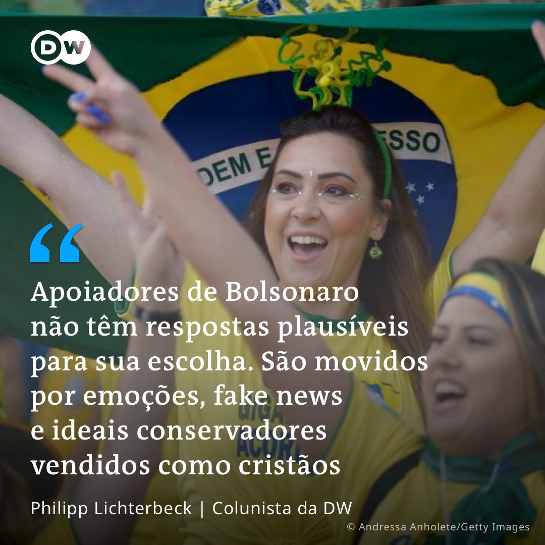 dw_brasil's tweet photo. [Coluna] O que leva eleitores a votar em Bolsonaro?
https://t.co/o79KQiWh6E https://t.co/vYUYYYngGo