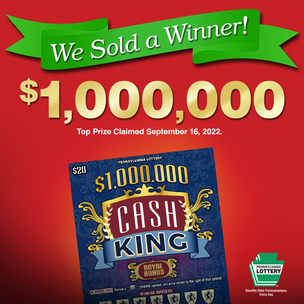 PALottery's tweet photo. A top prize from our $1,000,000 Cash King Scratch-Off game was sold in Lansford, Carbon County! https://t.co/n5AcjcGpgU
#PALottery #KeepOnScratchin https://t.co/pWuhDziHuc