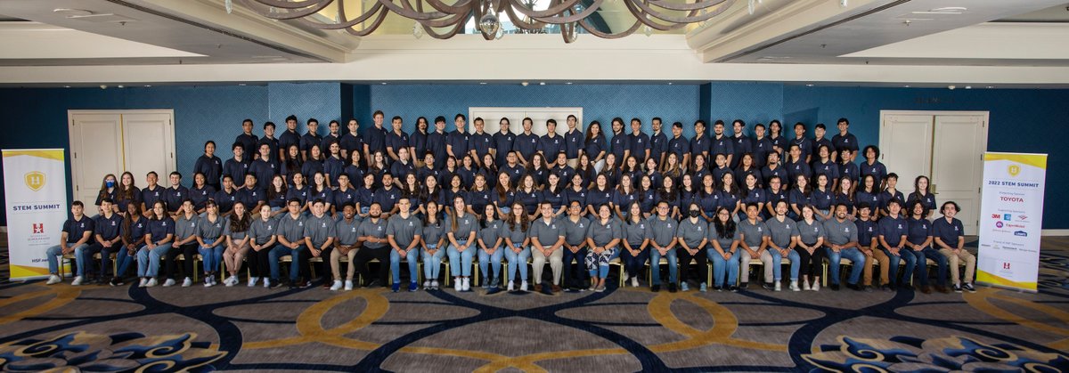 HSFNews's tweet photo. Congrats to our 2022 #HSF 2022 STEM Summit participants! We give thanks to our #STEM22 sponsors, @Toyota, @3M, @AskAmex, @BankofAmerica, @EA, @exxonmobil, @JNJNews, @Lowes, @amazon, @AnheuserBusch, @genentech and @MorganStanley for all their support! https://t.co/DpV0gFKA5I