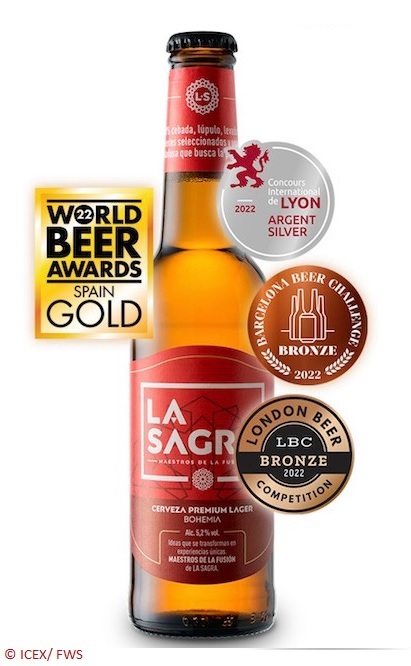 Het Spaanse bier La Sagra Premium ontving een gouden medaille tijdens de ‘World Beer Awards 2022’. foodswinesfromspain.com/en/food/news/2… #bier #Spaansbier #SpainfoodNation #AlimentosdEspaña