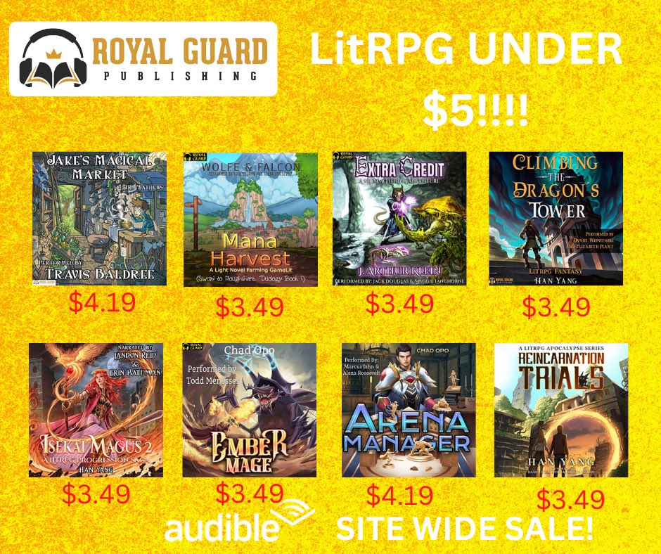 GuardPublishing's tweet image. #litrpg #audible #sale