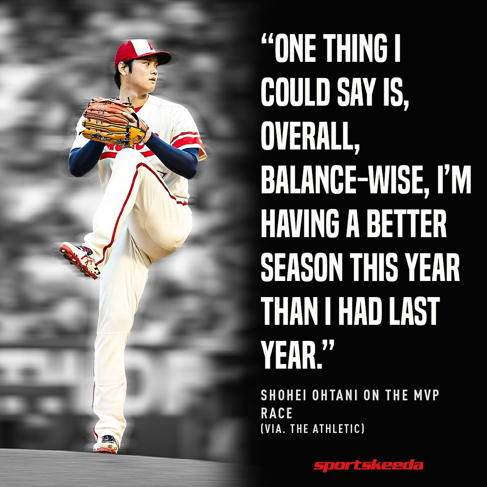 sportskeeda_mlb's tweet photo. If he doesn’t win MVP this year, he’s definitely going to keep being in the conversation for the following years. 
Ohtani is just getting started. #大谷翔平 #Ohtani https://t.co/MTCpjCQYeO