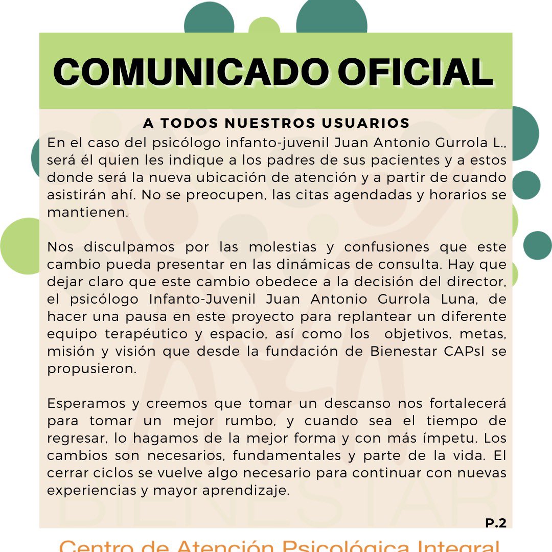 BienestarCapsi's tweet photo. Gracias por su apoyo y confianza durante estos casi 5 años. Es momento de cerrar un ciclo y hacer cambios justos y necesarios para continuar de una mejor forma. Gracias a quien desde inicio hasta el fin lo respaldo con su trabajo y actuar 🙏🏻.
Atte: el director @Gurrola_Luna https://t.co/R7zMoJ00vj