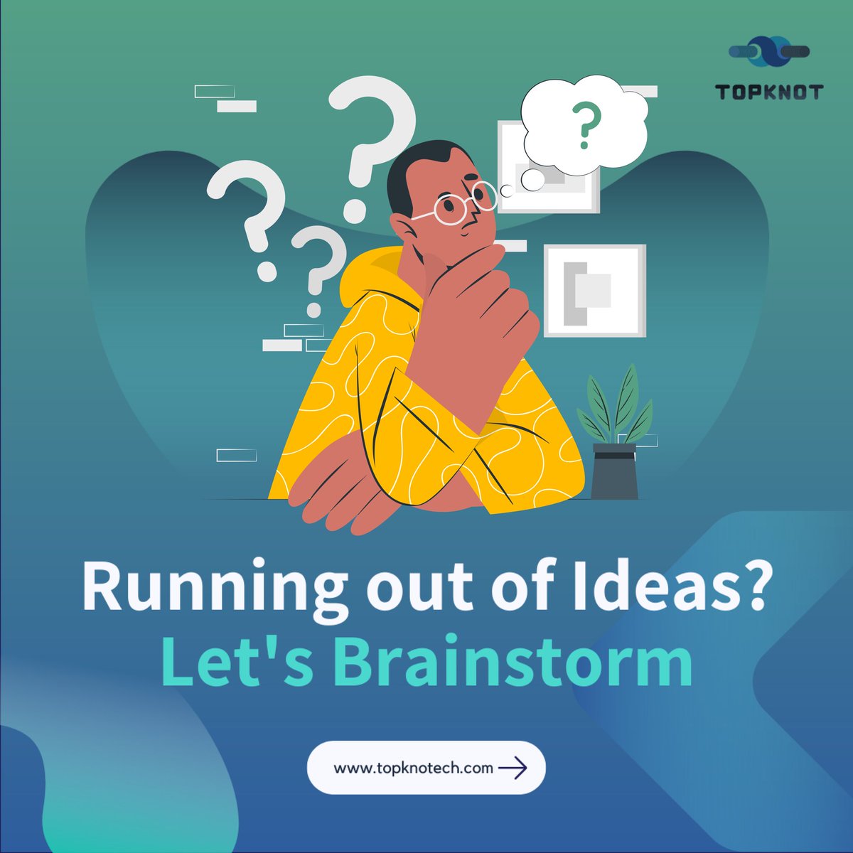TechTopknot's tweet photo. Sometimes, more than one brain helps! 

Reach out to us at Topknot Tech @topknotech and let’s find solutions for your business!

#topknot #topknotech #digitalmarketing #creative https://t.co/uG7KMfshOw