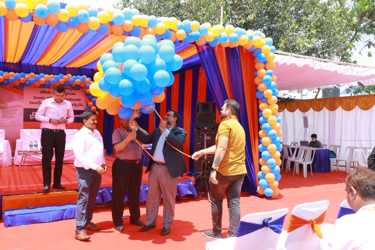 Driver's day celebration at Swagat RO, Thimmapur in presence of Sh Rajiv S Gajbhiye, GM (RS), HO and Sh M B Manohar Roy, GM ( RS-1), TSPSO.  General Health and eye check up camp, cake cutting done at the RO.