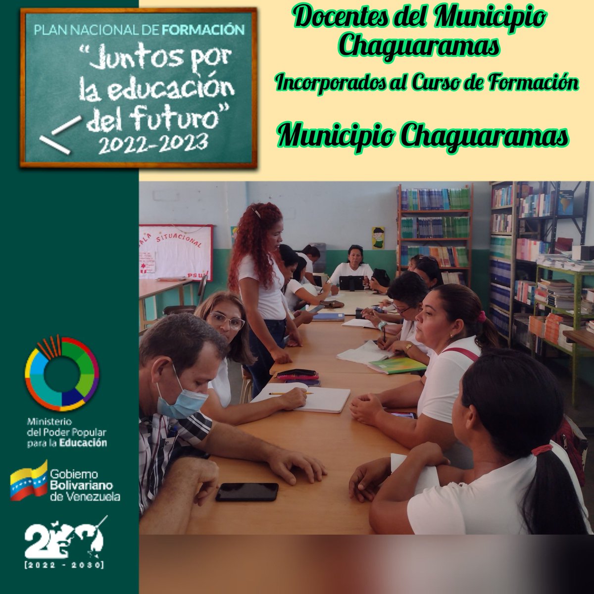 CDCEGuarico's tweet photo. #Entérate📣 Docentes del Edo. Guárico reciben instrucción en el marco del Plan de Formación "Juntos por la educación del futuro 2022-2023".
@NicolasMaduro
@MPPEDUCACION
@_LaAvanzadora
@Gob_Guarico
@josemvasquez
@ZEGuarico
@RiveroJilberto2
#GobiernoDeSoluciones
#VamosPaLante https://t.co/vKIg9S864s