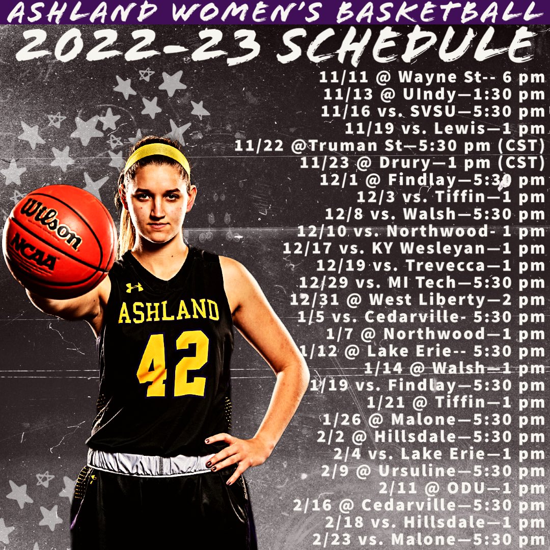 AshlandWBB's tweet photo. Hoop season must be near…

𝙏𝙃𝙀 𝙎𝘾𝙃𝙀𝘿𝙐𝙇𝙀🚨⬇️ https://t.co/fL6PPS4GF3