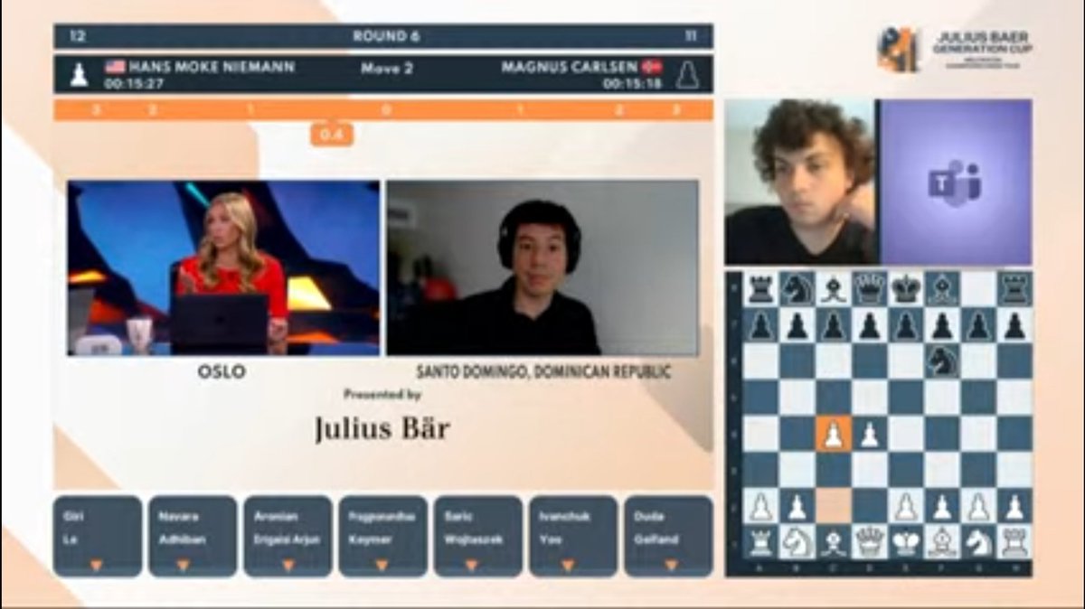 cowgirlcontent's tweet photo. @MagnusCarlsen playing like I do, I too resign after d4 c4. #chessscandal #chess24 https://t.co/ow5o88696T