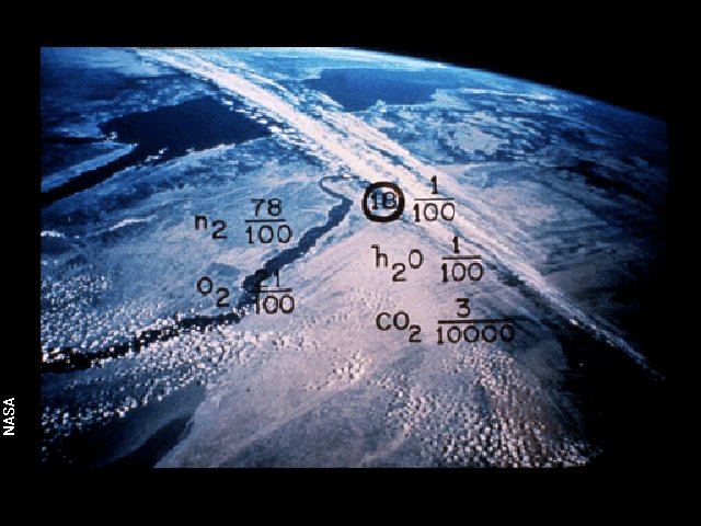 renderpipeline's tweet image. When NASA send the Voyager probes into space, they brought some data for aliens on a golden record.
On one image they described the composition of our atmosphere: 3/10000 of it is CO2.
By now we are at 414ppm = 4/10000.