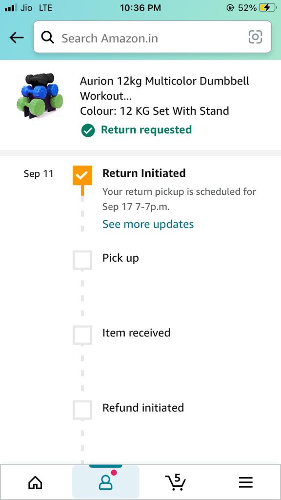 vishalforever67's tweet photo. Very bad recent experiences with Amazon, got cheated, ordered but got something else, and when I raised this to customer support, the return was scheduled but not executed so far,below is the attached proof of tracking of return status.
@amazonIN @AmazonFashionIn @jagograhakjago https://t.co/YKtMulYKd6