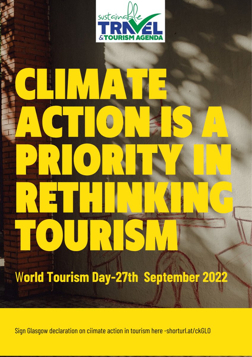As a priority in rethinking tourism, this tourism month, all actors in tourism should sign the Glasgow declaration on climate action in tourism ahead of 27th September 2022. #glasgowdeclaration #climate #netzero