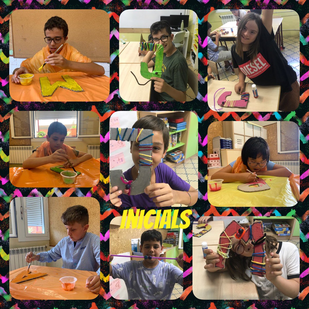 fepmontserratee's tweet photo. Els nois i noies de primer ens expressem a través de l’art i de les lletres inicials dels nostres noms🎨👨🏼‍🎨✂️ Ens han quedat xulíssimes! #somcretius #somfep  @escolesFEP https://t.co/qTGMfS6Epq