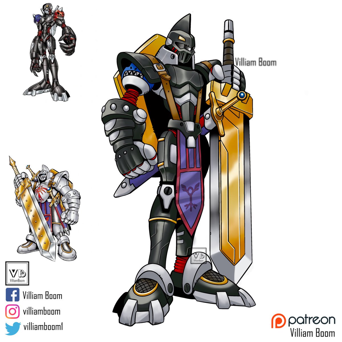 VilliamBoom1's tweet photo. HiAndromon X Knightmon 

#digimon #DigimonGhostGame #DigimonSurvive #hiandromon #knightmon #digimontcg #villiamboom https://t.co/RlUDF3luPX