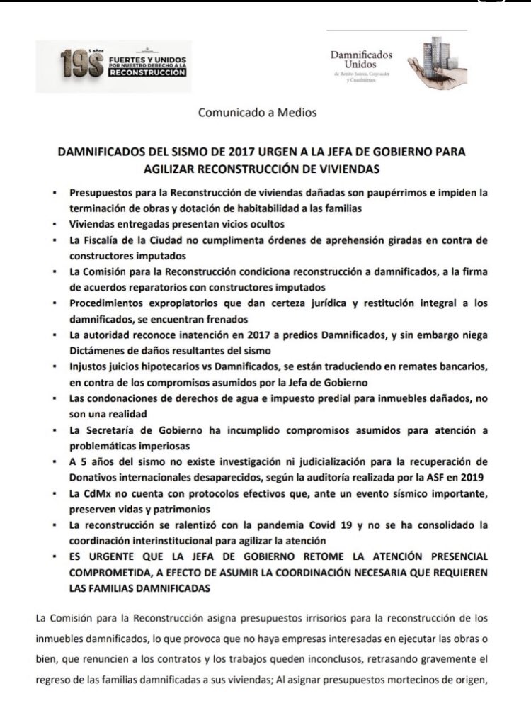 DU_BJ_'s tweet photo. A 5a del #19S requerimos atención urgente de @GobCDMX.
Este grupo ha coadyuvado a la reconstrucción de más de 50 inmuebles.
SI ERES DAMNIFICADO Y AÚN NO REGRESAS A CASA, ÚNETE!!!         Estamos en Monterrey y Viaducto @latinus_us @reformaciudad @AlexDominguezB @heraldodemexico https://t.co/cDl4Hplg4x