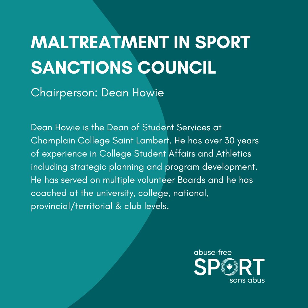 AbuseFreeSport's tweet image. As mentioned last week, here is a look at our first presentation of members of the Maltreatment in Sport Sanctions Council: 

Dean Howie, Chairperson of the Council!