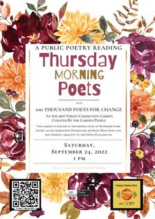 Meghasood16's tweet photo. Looking forward to the poetry reading at 91st street as part of the #100ThousandPoetsforChange global event on September 24, 2022
@MariaLisella @isabookladyNYC @TremaglioBeth @BruceGrossberg
@JCWriters @NLAPW @mookychick @mvicw @WNBADC @NJArtsCouncil @hobokenlibrary https://t.co/qne6XKtXTj