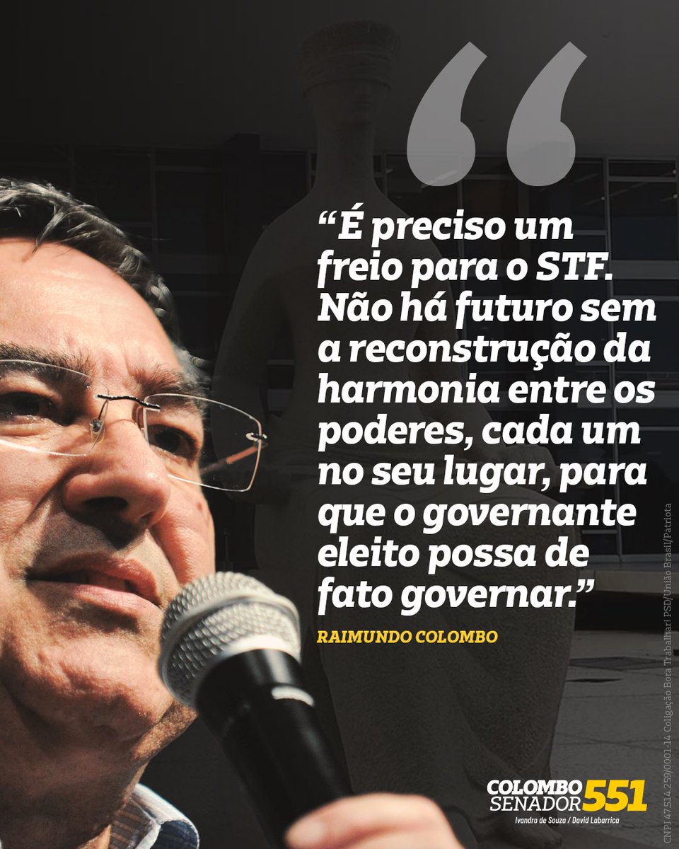 RaimundoColombo's tweet image. Hoje o governante eleito pelo povo manda muito pouco.

O que vemos é um poder interferindo no outro e querendo mandar mais do que o outro. 

Não existe harmonia entre os poderes. E isso ameaça a nossa democracia. 

#ColomboSenador551