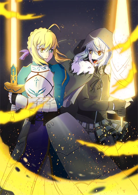 What if Saber Artoria and Gray met and fight together?  