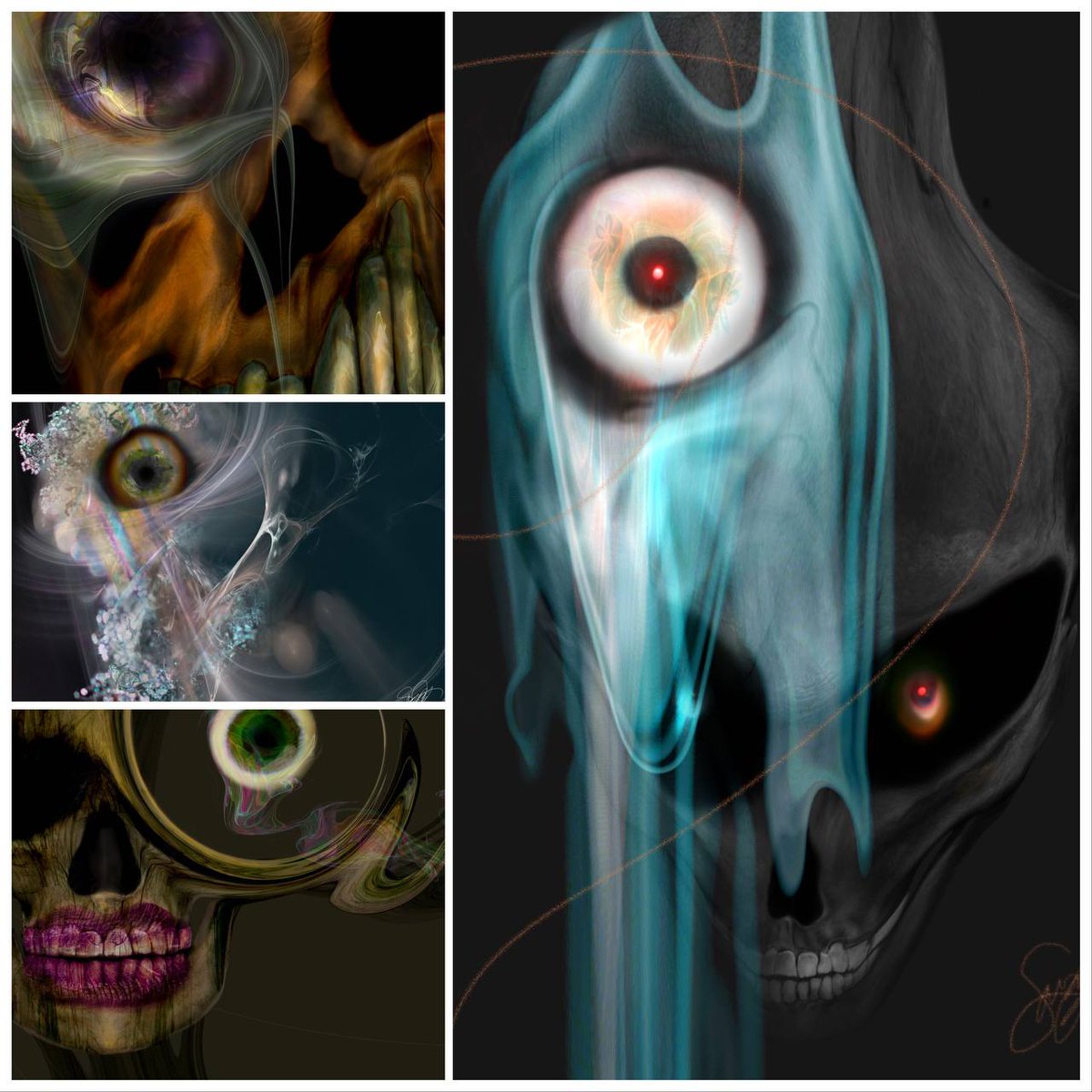 💎💎💎 1/1s on FND 💎💎💎

I am returning to 1/1 mints.

"Creeplete" is my first collection on <a href="/foundation/">Foundation 🌐</a>.

My signature dark surreal style, but in a simpler format (at least I think so, hahaha).

The first 4 pieces ... reserve 0.15 ETH 🔥🔥🔥🔥

⬇️⬇️⬇️