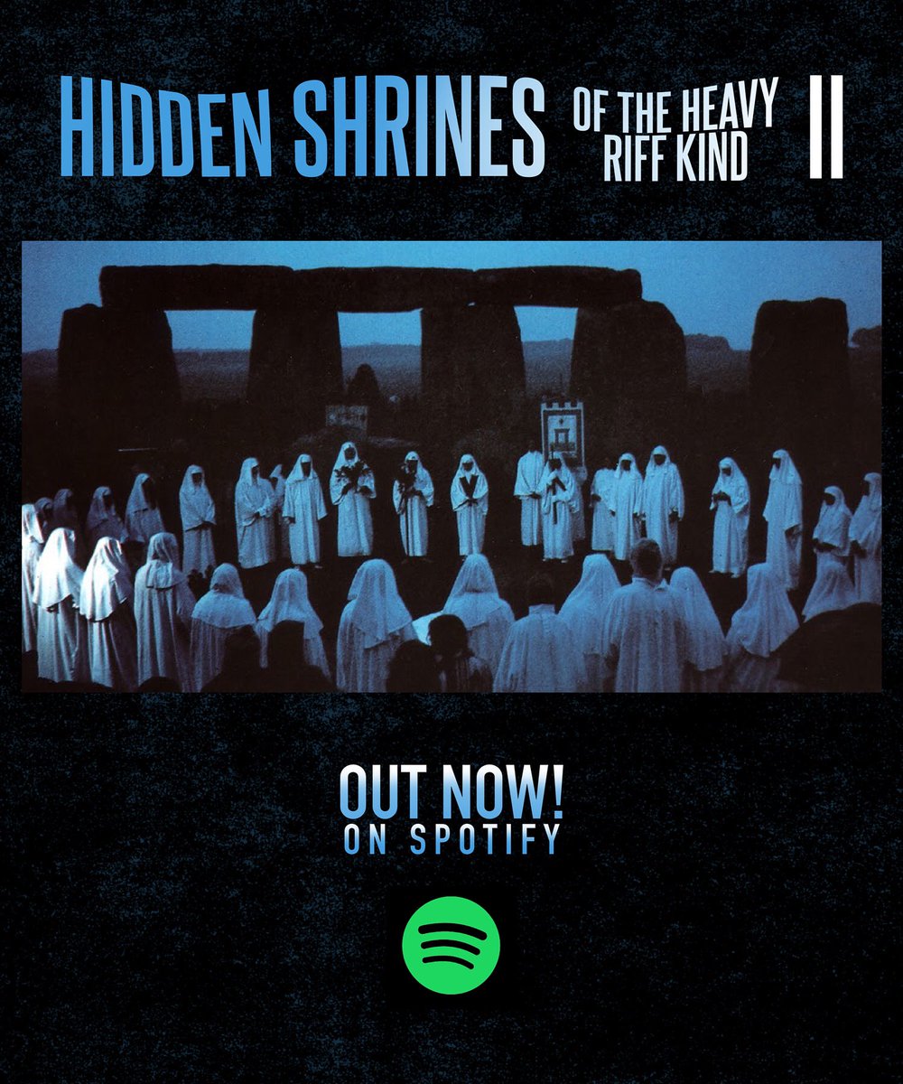 Hidden Shrines of the Heavy Riff Kind Vol. II is out now on Spotify! 
Dive into the rain soaked evergreen waveform emanating from the Pacific Northwest’s Metal community

open.spotify.com/playlist/0mGKA…
Sonic refuge awaits 🌲🗿🌲
