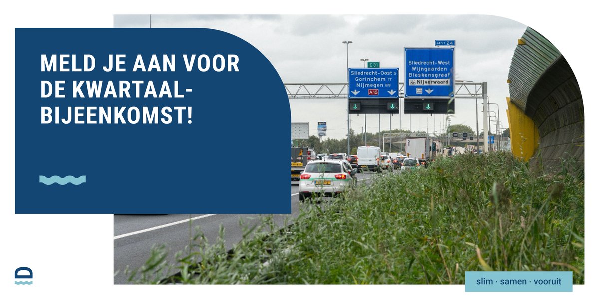 Voor onze centraal gelegen regio is bereikbaarheid een grote uitdaging. Tijdens de kwartaalbijeenkomst op 4/10 (thema Bereikbaarheid en Mobiliteit) informeren we jou over de ontwikkelingen die ons als regio de komende tijd te wachten staan.

Meld je aan!⤵️
bit.ly/3Bp7tk1