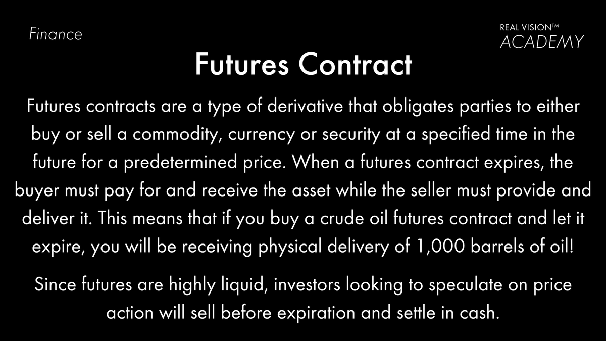 RealVision's tweet photo. #RealVisionAcademy term of the day.
#Futures #FuturesContract https://t.co/SDKcaOI1FO