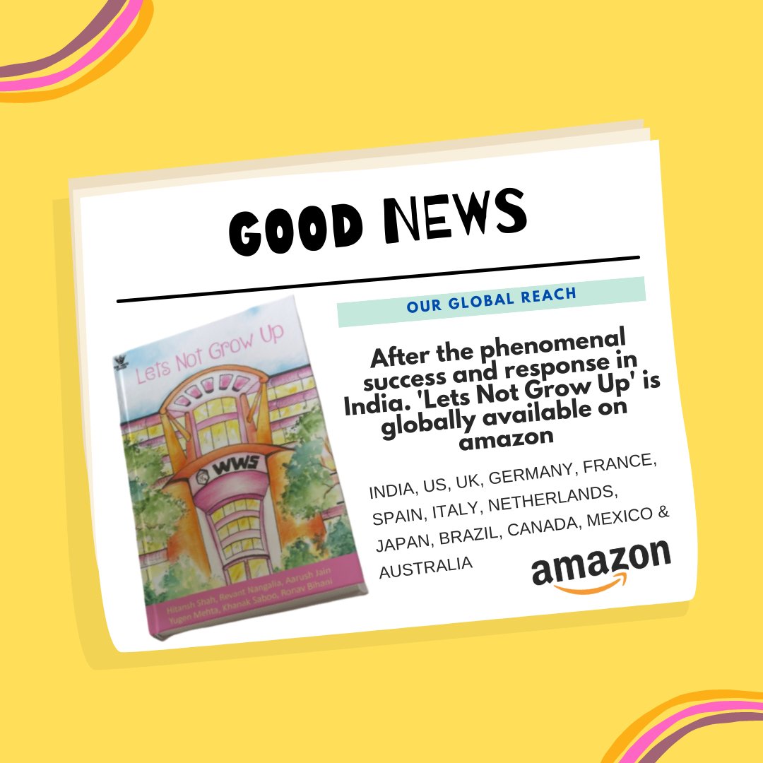 LetsnotG's tweet photo. Good News! Lets Not Grow Up is Globally available on @amazon @amazondotin @paperbacksonamazon @amazon_ebook_ 

#letsnotgroup #paperback #ebook #amazon#paperbackbooks #paperbacks https://t.co/Xq7WIiMSwT