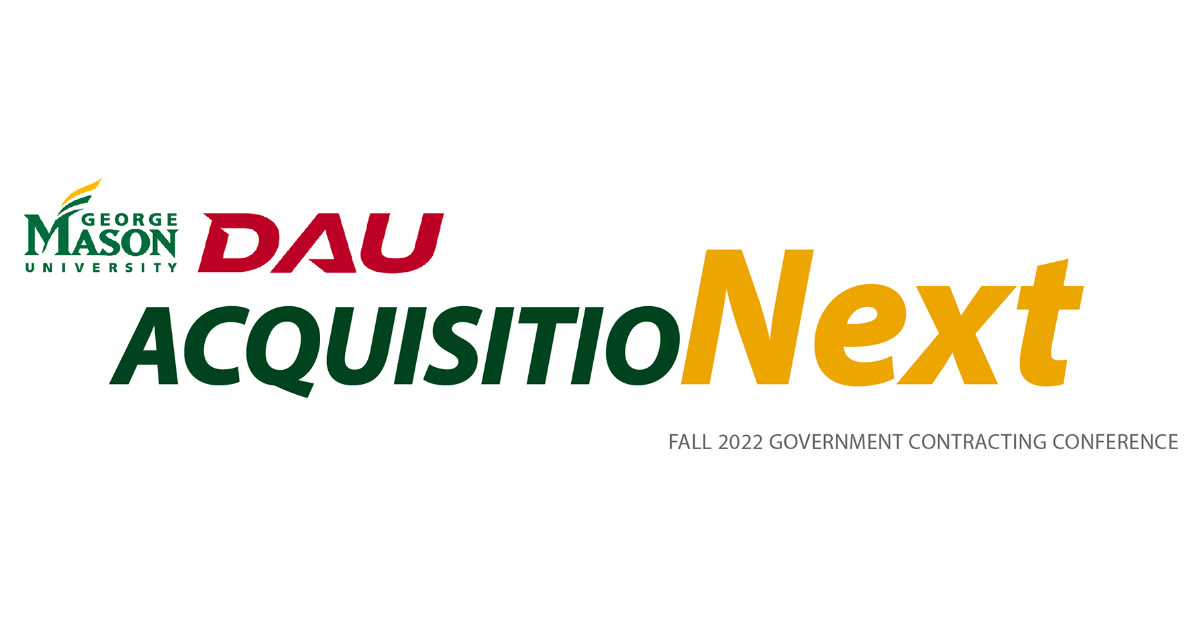 DAUNow's tweet photo. We're partnering George Mason University for the 4th Annual Government Contracting Conference. Join us Nov. 4, as we focus on what's next for acquisition. Speakers include Dr. William LaPlante, USD(A&amp;S), Ms. Ellen Lord, PPBE Reform Commission vice chair... https://t.co/loqwHAsgEK https://t.co/0crAh2TtnN