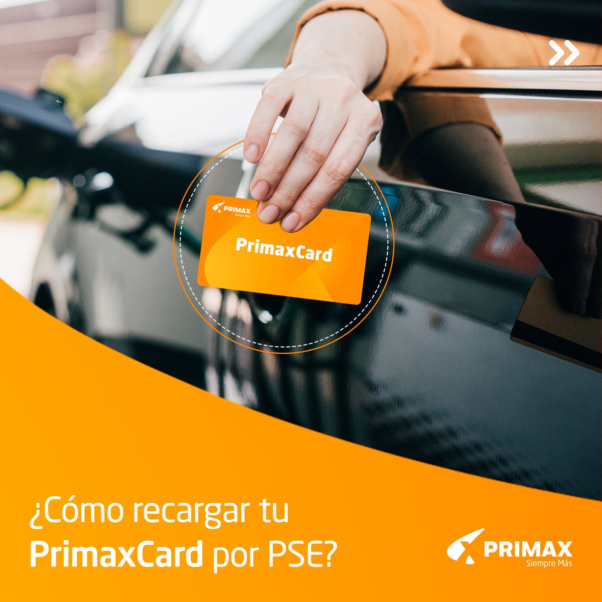 PrimaxColombia's tweet photo. ¿Sabías que #PrimaxCard te permite determinar el valor y frecuencia con la que tanqueas? Así controlas el gasto de tu combustible. 🤩 Recárgala mínimo con $100.000 por PSE para disfrutar de sus beneficios y viajar #SiempreMás. 🚗
#PrimaxColombia https://t.co/Mo4EoD4bZ8