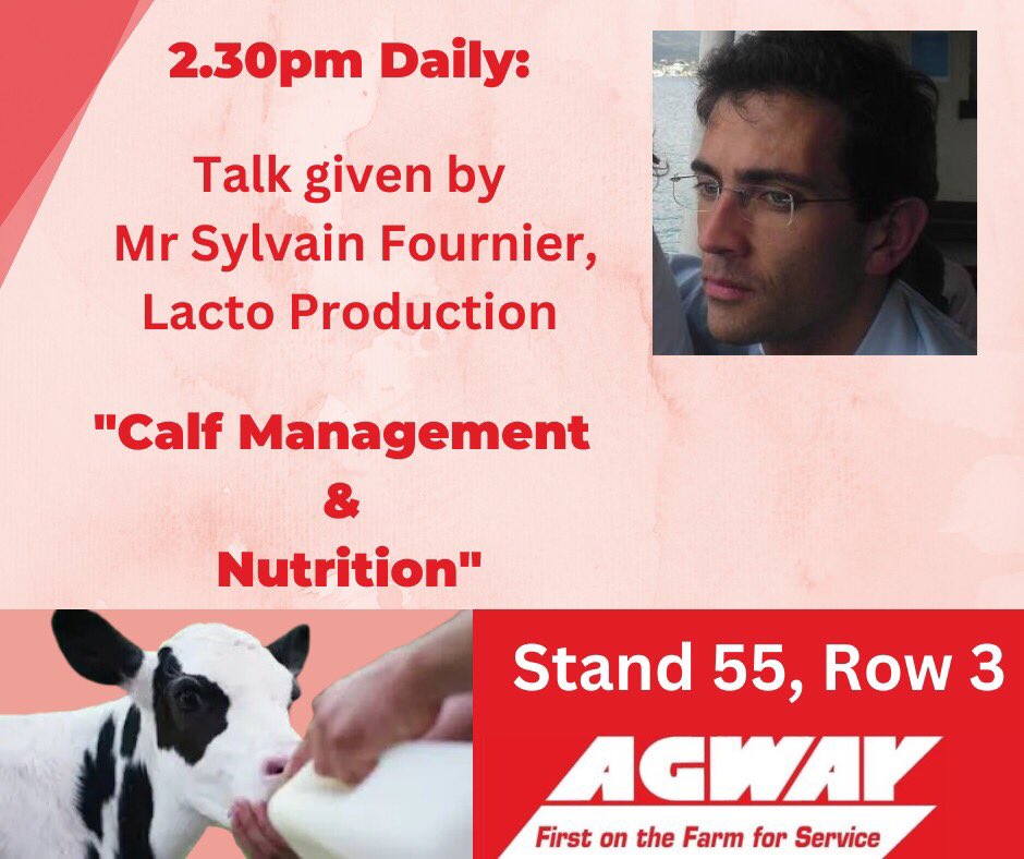 We will have talks running at 12pm &amp; 2.30pm daily
Come along &amp; join our discussion 

At 12pm daily we will give an in depth talk on maximizing your slurry to its full potential 
Followed by our 2.30pm talk discussing calf management and steps to ensure calves get the best start