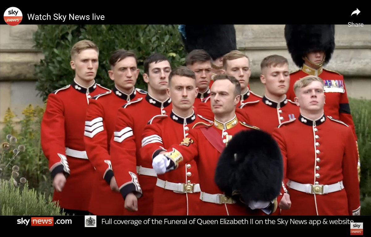 I am literally obsessed with these lads. What an awesome job they did.  #BearerParty #QueenElizabethII