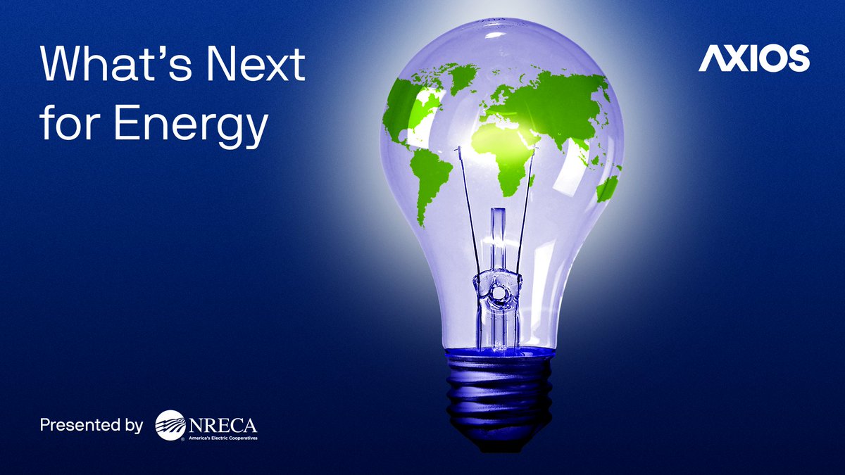 axios's tweet photo. WEDS 9/21: Join @afreedma &amp; @alaynatreene for a convo on what’s next for energy reliability, feat. CO @SenatorBennet &amp; OH Rep. @boblatta. #AxiosEvents

REGISTER: https://t.co/hzcn7iissd Presented by @NRECANews https://t.co/dtqiiIf300