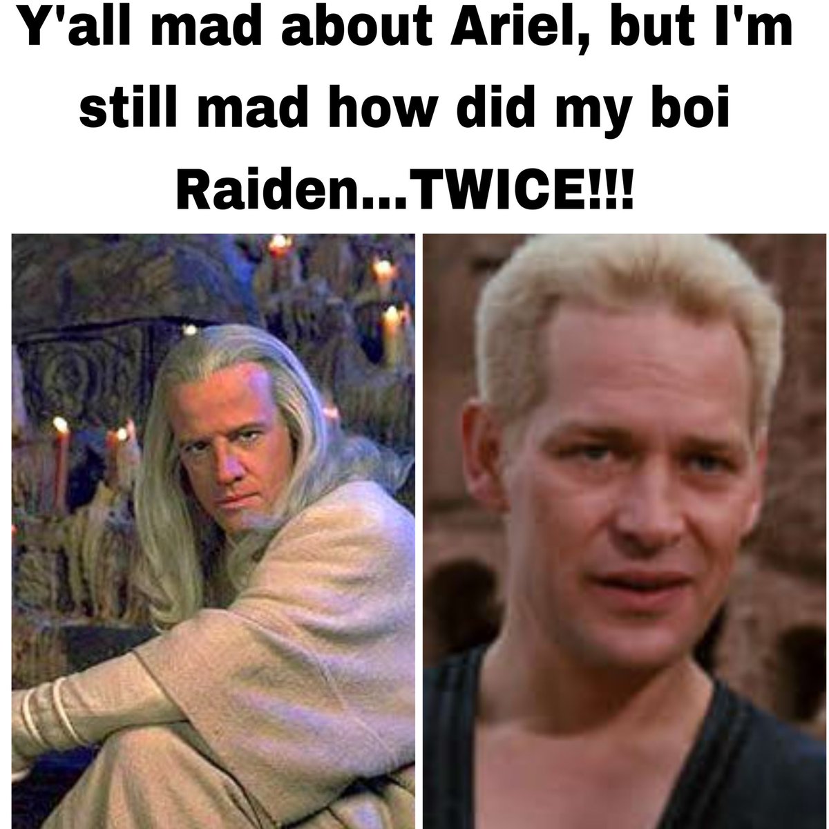 1Fatboyproblems's tweet image. 😢😢😭 #Ariel #Disney #LittleMermaid #MortalKombat #Raiden #Blackariel