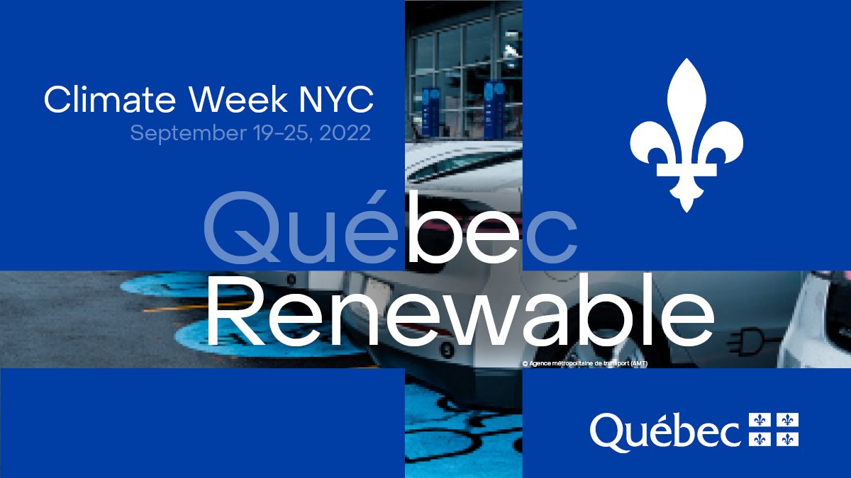 QuebecNewYork's tweet photo. Alors que leaders mondiaux se réunissent à 🗽 pour la #ClimateWeekNYC, le Québec est fier, cette année encore, de participer activement à cet événement majeur. #QuebecCW2022 #Decarbonation #zeronet @JeanLemire @MartineHebertQc 🌏🌿 https://t.co/hsKKjcr6yw