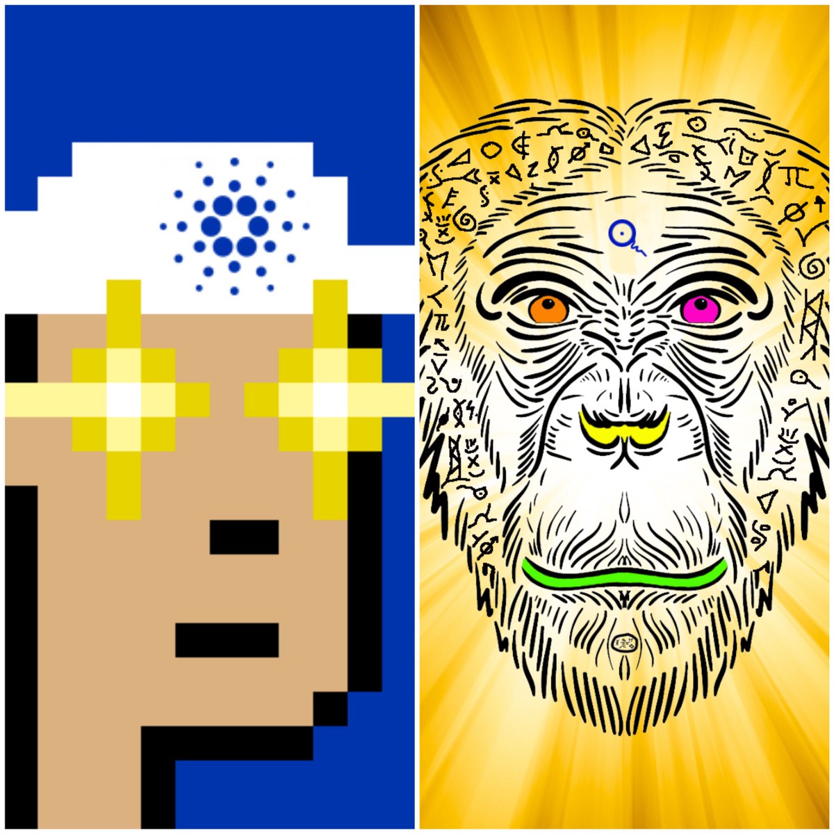 Sta11Ma's tweet image. Giveaway🎉

Do by 30.09 and you can be the winner of a Wise Monkey and a ADA-Punk:

🔸️like
🔹️follow @Sta11Ma &amp;amp; @DFI_Punks
🔸️retweet
🔹️add 3 friends 

Our collections↴
🐒 jpg.store/collection/the…
😎 jpg.store/collection/ada…

@Cardano   @IoStakit