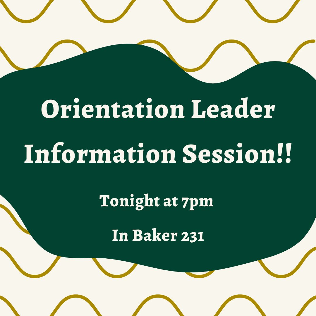 OHIObso's tweet photo. Interested in being an Orientation Leader but want to learn more about the role of an OL? Tonight at 7pm in Baker 231 we will be having an Orientation Leader Information Session! During this we will give more information about the roles of an OL as well as hear from past OLs! https://t.co/cWcAtEnrSi