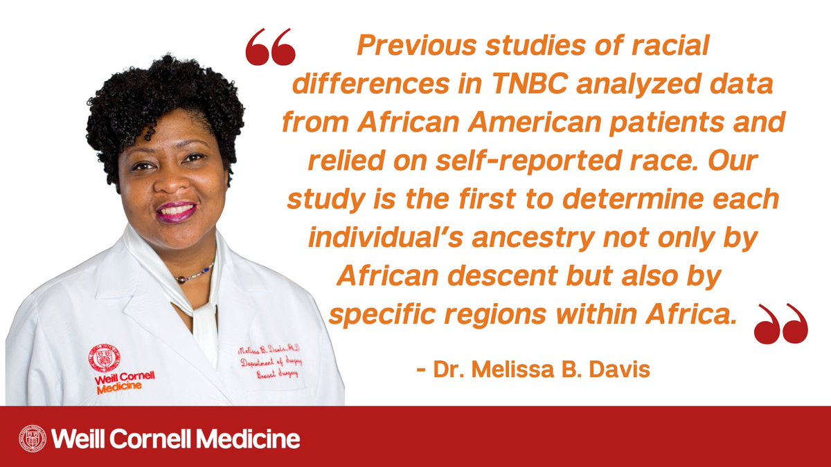 Weill Cornell Medicine (@weillcornell) on Twitter photo .<a href="/WCMSurgery/">Weill Cornell Medicine Surgery</a> researchers have identified a link between African ancestry and triple-negative breast cancer (TNBC).
The findings could provide future treatment options for TNBC, which has the worst survival outcomes of all breast cancer types. bit.ly/3eVwCLz .<a href="/WCMSurgery/">Weill Cornell Medicine Surgery</a> researchers have identified a link between African ancestry and triple-negative breast cancer (TNBC).
The findings could provide future treatment options for TNBC, which has the worst survival outcomes of all breast cancer types. bit.ly/3eVwCLz