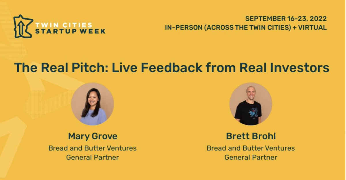maryGrove's tweet image. TOMORROW, Tues 9/20: @Bread_ButterVC @BrettBrohl and I are hosting The Real Pitch at 4:15pm at the Science Museum (and streamed online) where we&apos;ll be hearing live pitches and giving feedback in realtime. We&apos;d love to see you there! #TCSW2022