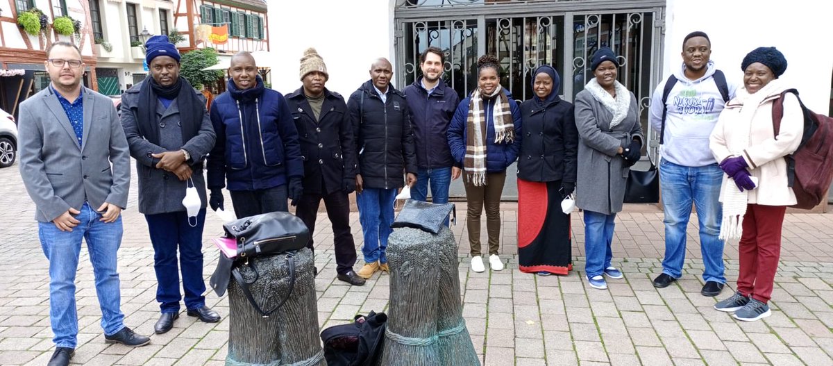 edwintarno's tweet photo. 10 trainers from KTTC arrived in Germany today to undergo specialised training of trainers programme at HLFT. The 4 week training will cover the Dual VET system, engagement with industry, digital competencies among other areas. The training is supported by German Gvt thru @GIZ https://t.co/EGUSj8kWC1